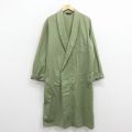 L★古着 タウンクラフト 長袖 ガウン 羽織 メンズ 80年代 80s ロング丈 緑【spe】 26mar24