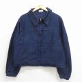 XL★古着 長袖 ミリタリー ジャケット メンズ 80年代 80s 紺【spe】 26apr15