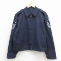 XL★古着 バンヒューセン 長袖 ミリタリー ジャケット メンズ 80年代 80s タロン 紺 26apr15
