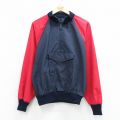 L★古着 長袖 ハーフジップ ジャケット メンズ 80年代 80s ツートンカラー USA製 赤他 26may02