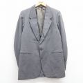 M★古着 長袖 テーラード ジャケット メンズ 90年代 90s ウール USA製 グレー ストライプ 25jan21 中古 アウター