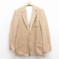 S★古着 カルバンクライン 長袖 テーラード ジャケット メンズ 80年代 80s フランス製 ベージュ 25dec25