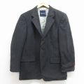 M★古着 ノーティカ 長袖 ブランド テーラード ジャケット メンズ 90年代 90s ウール USA製 黒系他 ストライプ【spe】 26jan20