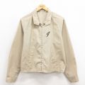 L★古着 長袖 ビンテージ ジャケット スイングトップ メンズ 70年代 70s ラグラン タロン ベージュ カーキ 25oct23 中古 アウター ジャンパー ブルゾン