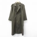 L★古着 長袖 ウール コート メンズ 90年代 90s ラグラン ロング丈 USA製 濃緑 グリーン 25jan21 中古 アウター