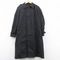 L★古着 長袖 ウール コート メンズ 90年代 90s ラグラン ロング丈 USA製 黒 ブラック 25jan28 中古 アウター