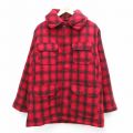 L★古着 ウールリッチ WOOLRICH 長袖 ウール ジャケット メンズ 80年代 80s マッキーノ USA製 赤 レッド オンブレ チェック 内側キルティング 【spe】 25oct07 中古 アウター
