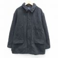 XL★古着 ラルフローレン Ralph Lauren 長袖 ブランド ウール ジャケット メンズ 90年代 90s 大きいサイズ ロング丈 濃グレー 内側キルティング 【spe】 25oct07 中古 アウター