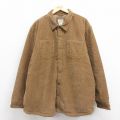 XL★古着 エルエルビーン LLBEAN 長袖 コーデュロイ ジャケット メンズ 00年代 00s コットン 茶 ブラウン 内側ボア 25oct17 中古 アウター