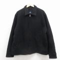 XL★古着 ギャップ GAP 長袖 ウール ジャケット メンズ 00年代 00s 黒 内側キルティング 25nov18