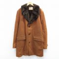 XL★古着 レイクランド LAKELAND 長袖 ウール ギャング コート メンズ 70年代 70s ロング丈 USA製 茶他 内側ファー【spe】 25nov18