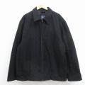 XL★古着 ギャップ GAP 長袖 ウール ジャケット コート メンズ 00年代 00s 大きいサイズ ロング丈 黒 内側キルティング 25dec01