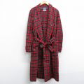 XL★古着 ペンドルトン 長袖 ウール ガウン メンズ 80年代 80s ロング丈 USA製 赤他 タータン チェック【spe】 25dec27
