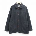 XL★古着 ギャップ GAP 長袖 ウール ジャケット メンズ 00年代 00s 大きいサイズ 黒 内側キルティング【spe】 26jan05