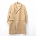 XL★古着 長袖 ウール コート メンズ 90年代 90s ロング丈 ベージュ 26jan06