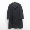 XL★古着 長袖 ウール コート メンズ ロング丈 カナダ製 黒 26jan08