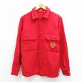 M★古着 長袖 ビンテージ ボーイスカウト ジャケット メンズ 60年代 60s 赤 26jan19
