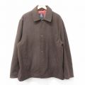 XL★古着 長袖 ウール ジャケット メンズ 90年代 90s カナダ製 こげ茶 26jan21