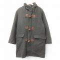 L★古着 エルエルビーン 長袖 ダッフル コート パーカー メンズ 90年代 90s ロング丈 濃緑【spe】 26jan21