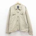XL★古着 ギャップ GAP 長袖 コーデュロイ ジャケット メンズ コットン ベージュ 26jan23