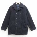 L★古着 ギャップ GAP 長袖 ウール Pコート ピーコート メンズ 00年代 00s ロング丈 濃紺 26apr14