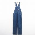 W37★古着 ラウンドハウス オーバーオール メンズ 90年代 90s コットン USA製 紺 ネイビー デニム 25oct20 中古 ボトムス