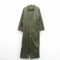 W37★古着 長袖 ミリタリー ツナギ メンズ 80年代 80s USA製 緑 25dec10