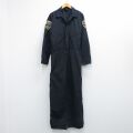 W34★古着 長袖 ワーク ツナギ メンズ 90年代 90s ポリス USA製 黒 26feb20