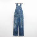 W36★古着 ビッグスミス オーバーオール メンズ 80年代 80s USA製 紺 デニム 26mar24