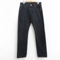 W30★古着 ジーンズ Levis リーバイス 501 メンズ コットン 黒 ブラック デニム 25aug07 中古 ボトムス ジーパン Gパン ロング パンツ