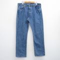 W36★古着 ジーンズ Levis リーバイス 501 メンズ コットン 紺 ネイビー デニム 25aug08 中古 ボトムス ジーパン Gパン ロング パンツ