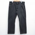 W38★古着 ジーンズ Levis リーバイス 501 メンズ コットン 黒 ブラック デニム 25aug08 中古 ボトムス ジーパン Gパン ロング パンツ