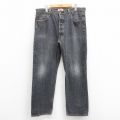 W37★古着 ジーンズ Levis リーバイス 501 メンズ コットン 黒 ブラック デニム 25oct30 中古 ボトムス ジーパン Gパン ロング パンツ