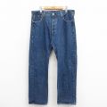 W36★古着 ジーンズ Levis リーバイス 501 メンズ コットン 紺 ネイビー デニム 25oct30 中古 ボトムス ジーパン Gパン ロング パンツ