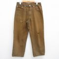 W31★古着 ジーンズ リーバイス Levis 550 メンズ 90年代 90s コットン USA製 茶 ブラウン デニム 【spe】 25jul05 中古 ボトムス ジーパン Gパン ロング パンツ