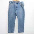 W38★古着 ジーンズ リーバイス Levis 505 メンズ ヒゲ コットン 紺 ネイビー デニム 25jul05 中古 ボトムス ジーパン Gパン ロング パンツ