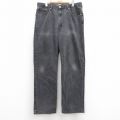 W37★古着 ジーンズ Levis リーバイス 550 メンズ コットン 黒 ブラック デニム 25jul16 中古 ボトムス ジーパン Gパン ロング パンツ
