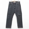 W36★古着 ジーンズ Levis リーバイス 505 メンズ コットン 黒 ブラック デニム 25jul25 中古 ボトムス ジーパン Gパン ロング パンツ