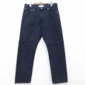W35★古着 ジーンズ Levis リーバイス 505 メンズ コットン 濃紺 ネイビー デニム 25jul25 中古 ボトムス ジーパン Gパン ロング パンツ
