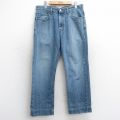 W33★古着 ジーンズ Levis リーバイス 505 メンズ ヒゲ コットン 紺 ネイビー デニム 25jul30 中古 ボトムス ジーパン Gパン ロング パンツ