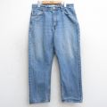 W36★古着 ジーンズ Levis リーバイス 505 メンズ ヒゲ コットン 紺 ネイビー デニム 25jul30 中古 ボトムス ジーパン Gパン ロング パンツ