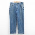 W37★古着 ジーンズ リーバイス Levis 550 メンズ ヒゲ テーパード コットン 紺 ネイビー デニム 25jul29 中古 ボトムス ジーパン Gパン ロング パンツ