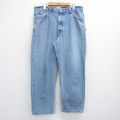 W36★古着 ジーンズ Levis リーバイス 550 メンズ ヒゲ コットン 紺 ネイビー デニム 25aug01 中古 ボトムス ジーパン Gパン ロング パンツ