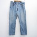 W35★古着 ジーンズ Levis リーバイス 505 メンズ 00年代 00s ヒゲ コットン 紺 ネイビー デニム 25aug01 中古 ボトムス ジーパン Gパン ロング パンツ