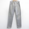 W32★古着 リーバイス Levis 505 メンズ 90年代 90s コットン USA製 グレー デニム 【spe】 25sep06 中古 ボトムス ジーパン Gパン ロング パンツ