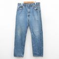 W37★古着 ジーンズ Levis リーバイス 505 メンズ 00年代 00s ヒゲ コットン 紺 ネイビー デニム 25oct27 中古 ボトムス ジーパン Gパン ロング パンツ