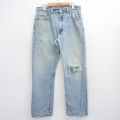 W34★古着 ジーンズ リーバイス Levis 505 メンズ 00年代 00s コットン 紺 ネイビー デニム 25oct30 中古 ボトムス ジーパン Gパン ロング パンツ