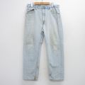 W36★古着 ジーンズ Levis リーバイス 505 メンズ 90年代 90s コットン USA製 薄紺 デニム【spe】 26mar24