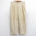 W36★古着 トミーヒルフィガー TOMMY HILFIGER ブランド コーデュロイ パンツ メンズ 太畝 薄ベージュ カーキ 25sep26 中古 ボトムス ロング