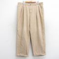W38★古着 IZOD コーデュロイ パンツ メンズ 太畝 コットン ベージュ カーキ 25sep26 中古 ボトムス ロング
